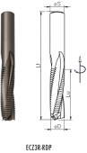 ECZ3R - Solid carbide roughing spiral router cutter