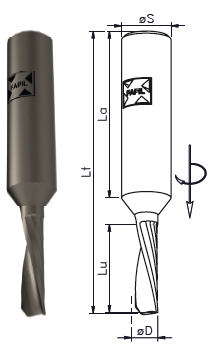 ECZ1-RDN Precision Solid carbide spiral router cutter ECZ1-RDN Precision Solid carbide spiral router cutter